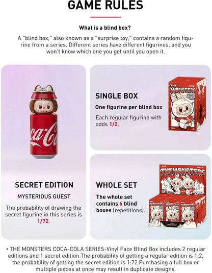 Pop Mart Labubu The Monsters Coca Cola Series Vinyl Face Sealed Case (6 Blind Box)